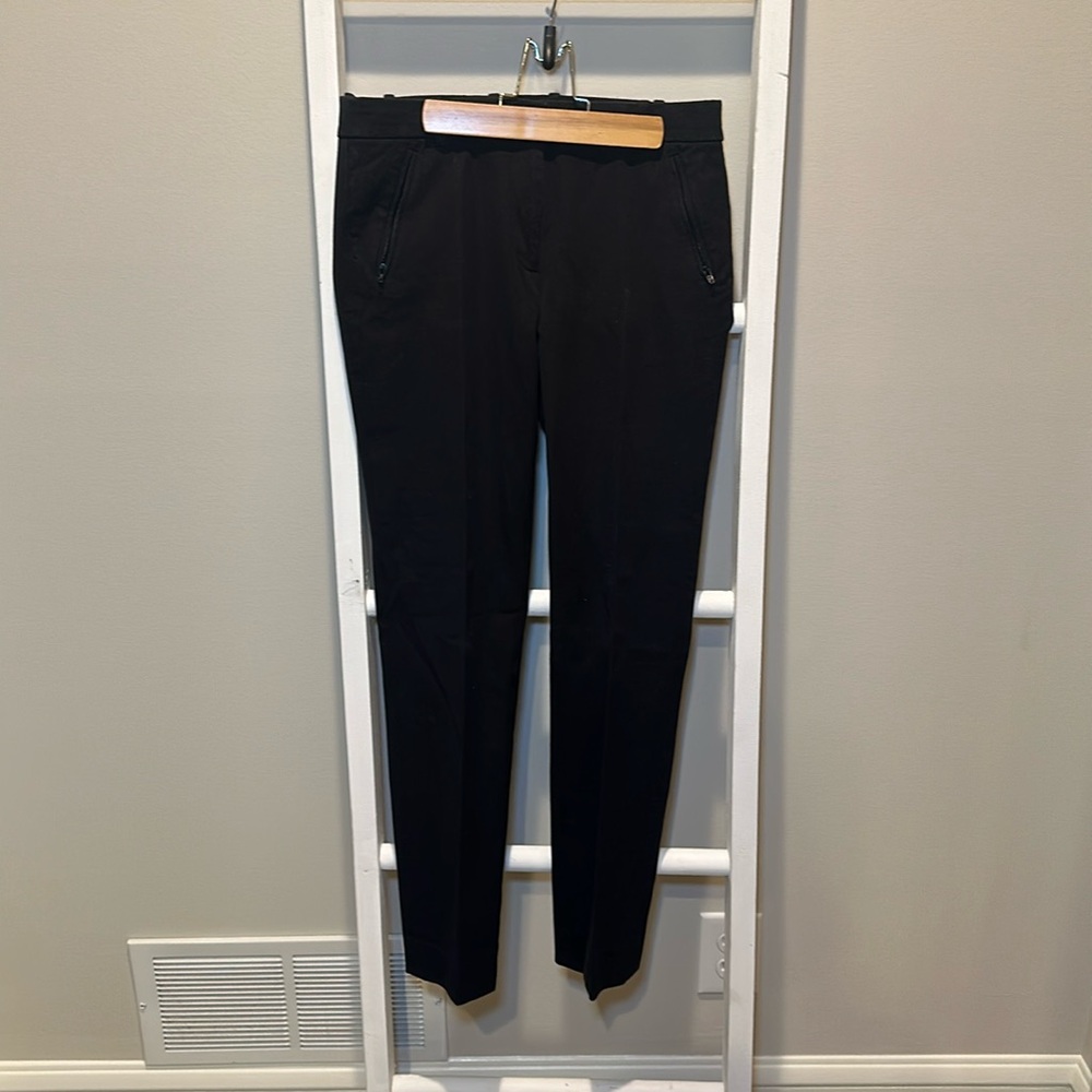 J Crew black pleated slim dress pants, size 2